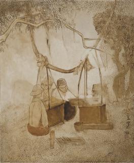 Cheong Soo Pieng - Satay Sellers