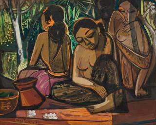 Cheong Soo Pieng - Seated Ladies