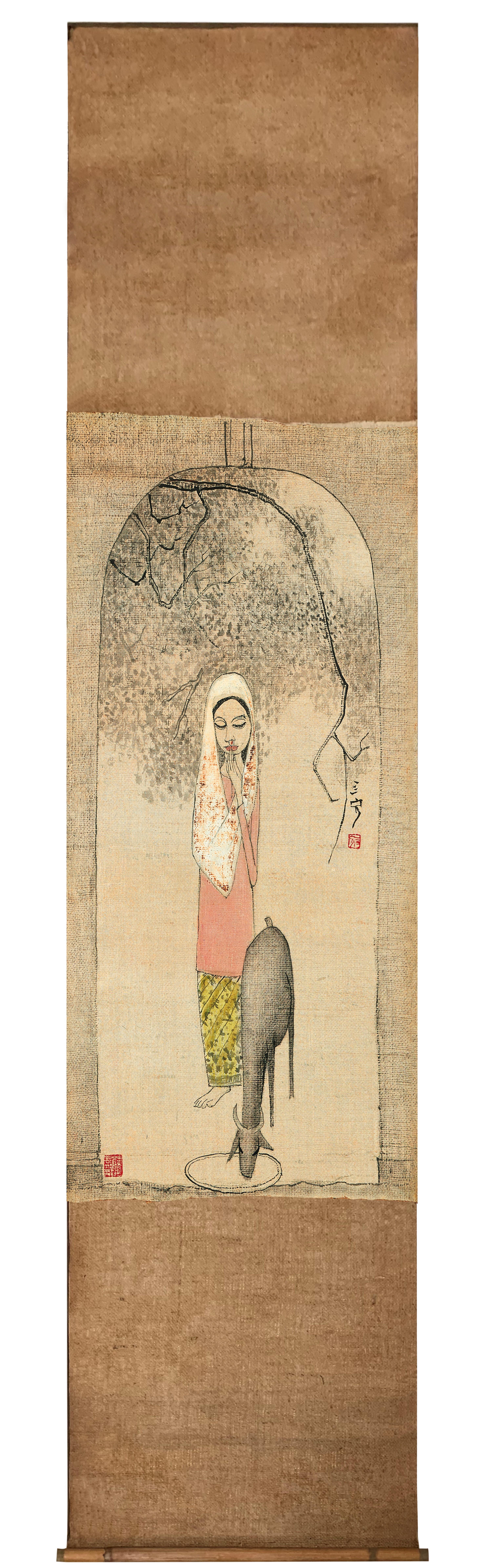 Cheong Soo Pieng - Shepherd(Painted in 1982)