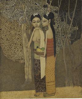 Cheong Soo Pieng - Two Women With Fruits