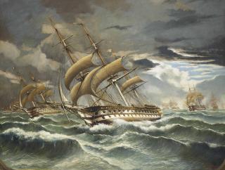 Chéri-François-Marguerite Dubreuil - A Squadron Of French Warships On Their Way To Join The Allied Fleet During The Crimean Campaign (1854-56)