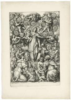 Cherubino Alberti - The Virgin of the Rosary with Saint Dominic and a Monk