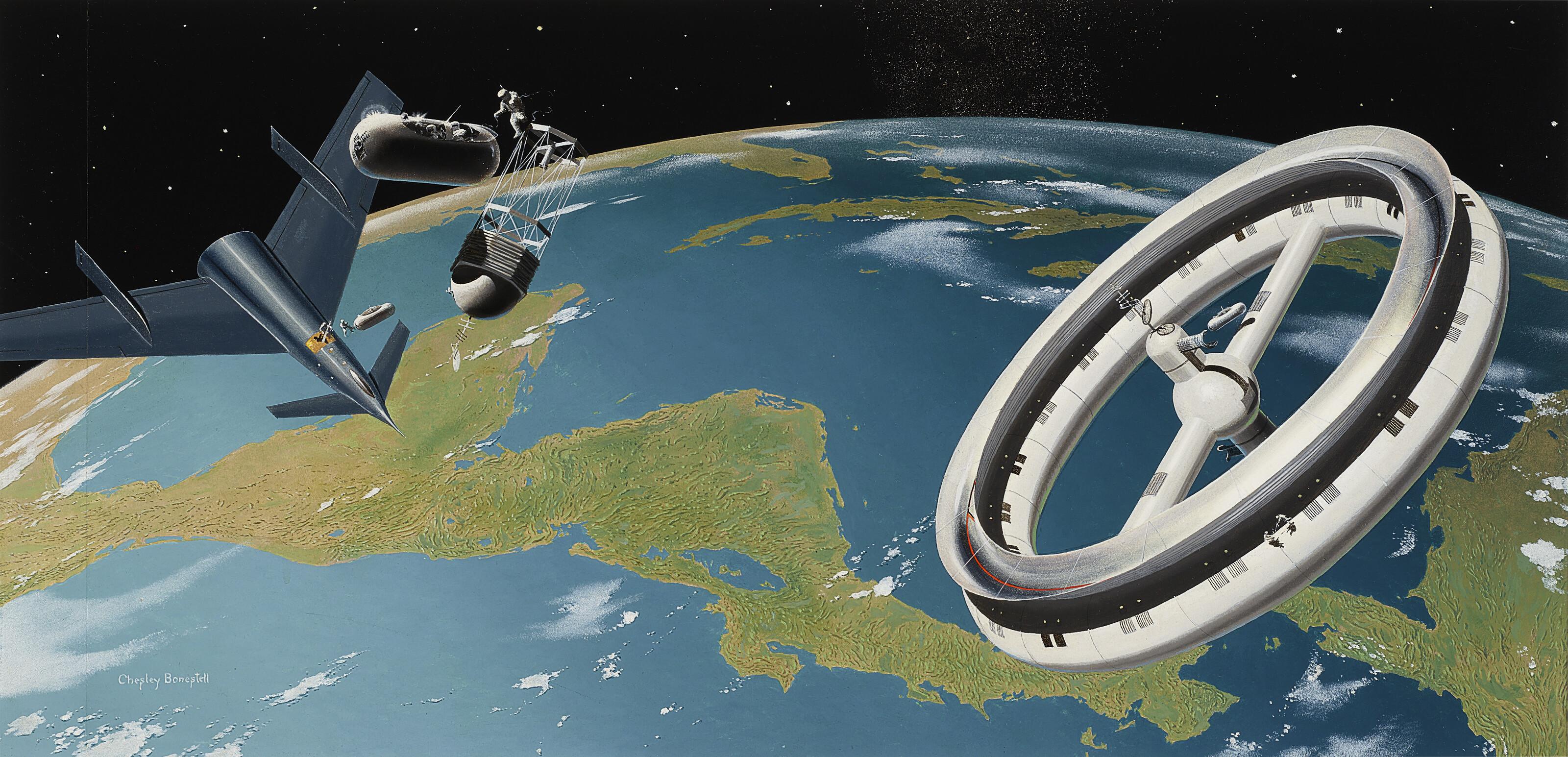 Chesley Bonestell - Crossing The Last Frontier