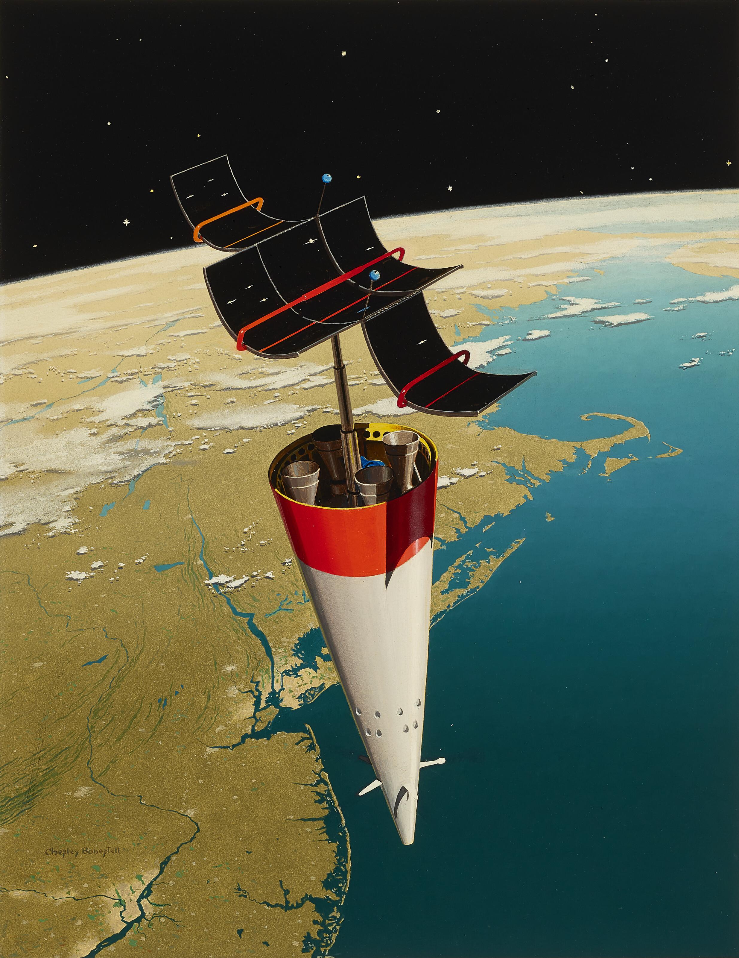 Chesley Bonestell - The Baby Space Station
