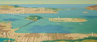 Chesley Knight Bonestell - A Panoramic View Of The San Francisco Bay And Treasure Island