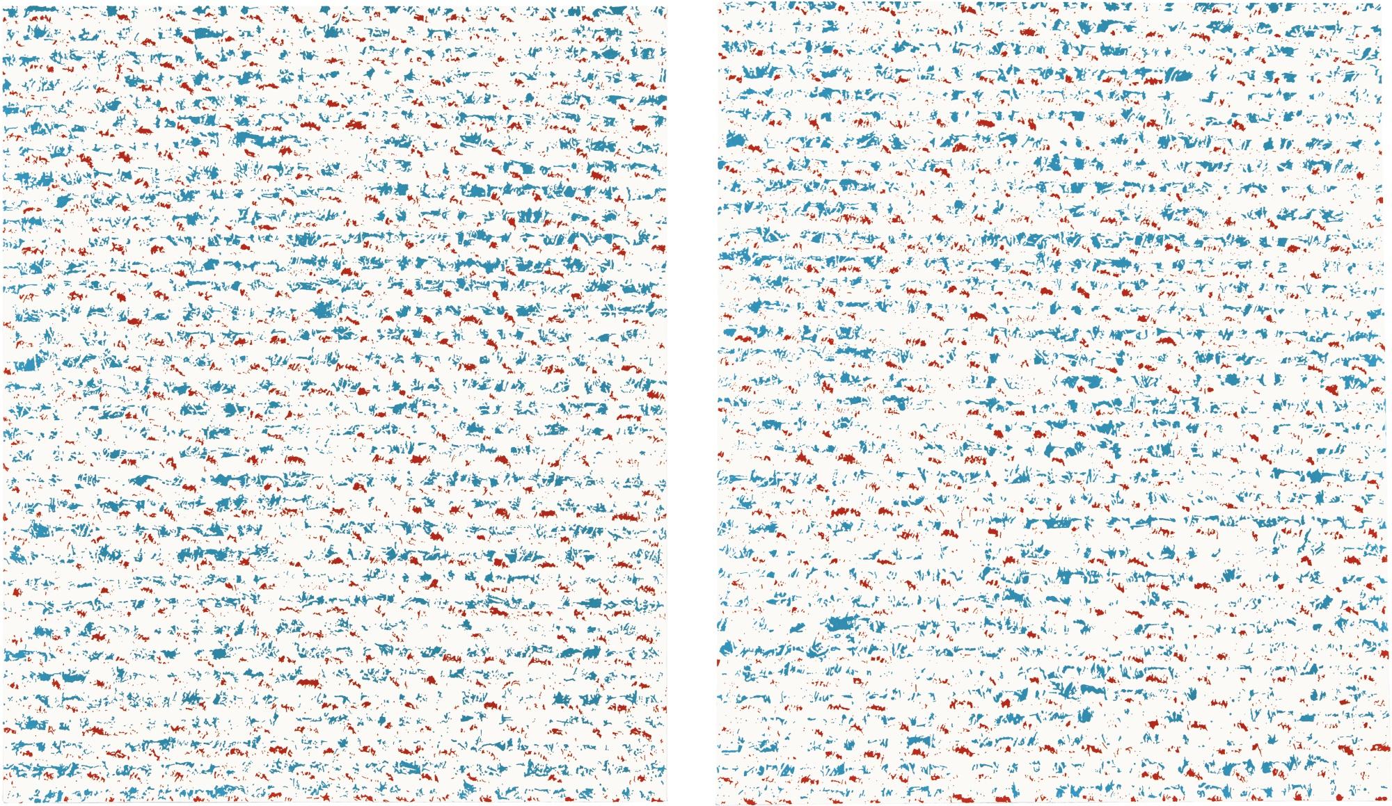Cheyney Thompson - Chromachrome 8 (5Bg/5R) Diptych