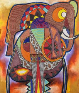 Chief Jimoh Buraimoh - Dream of an Elephant unframed.
