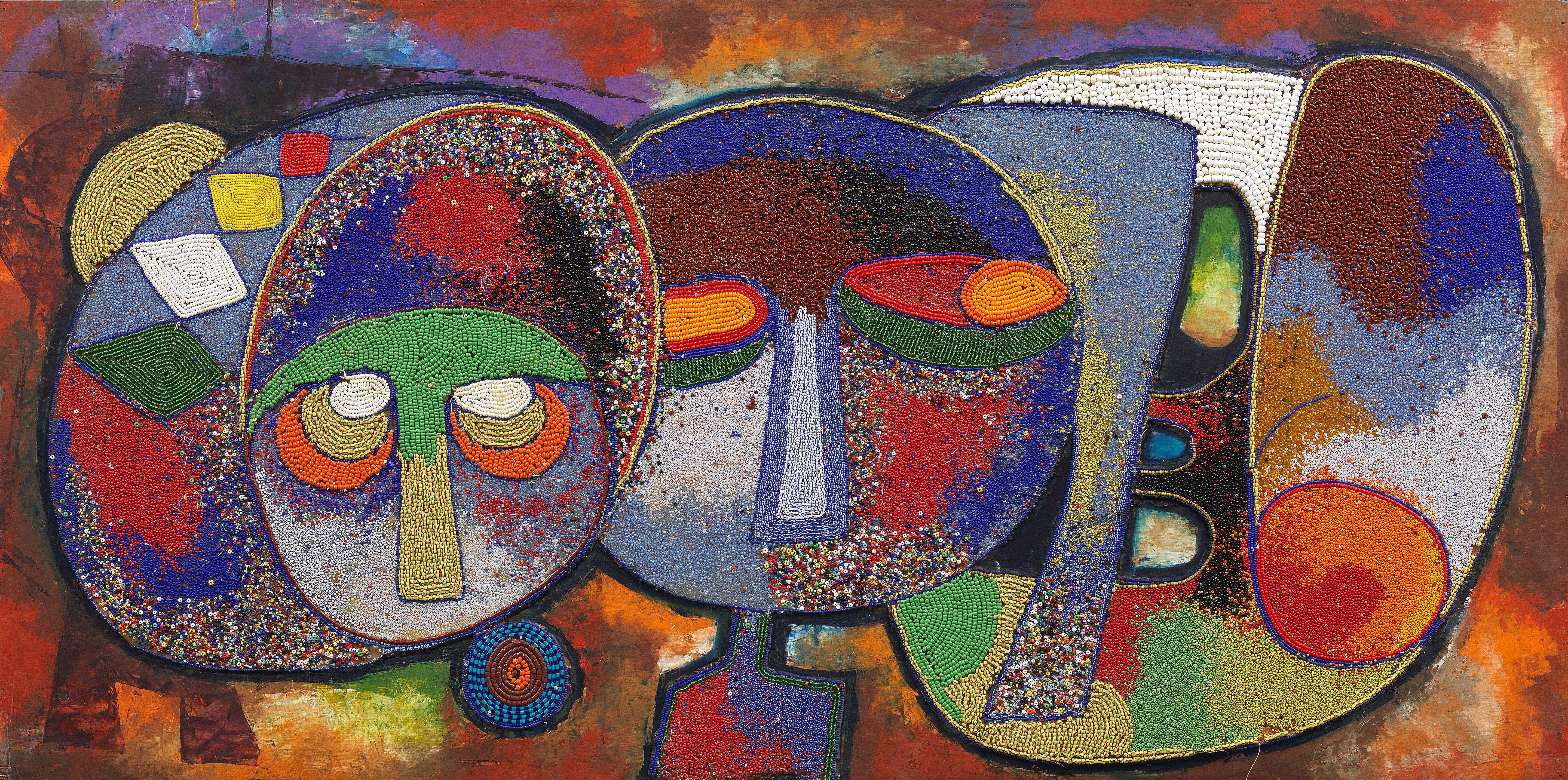 Chief Jimoh Buraimoh - Two bead pictures (i-ii):