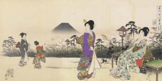 Chikanobu - four oban triptychs