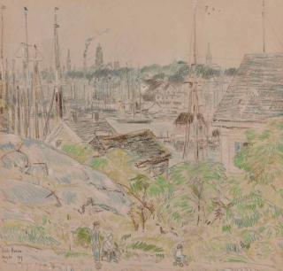 Childe Hassam - Harbor of a Thousand Masts, Gloucester, Massachusetts
