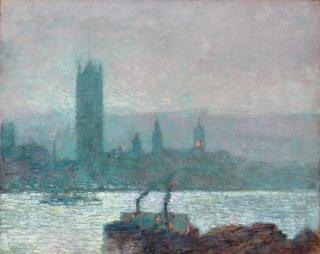 Childe Hassam - Houses of Parliament, Early Evening