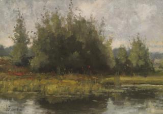 Childe Hassam - Landscape With Poppies