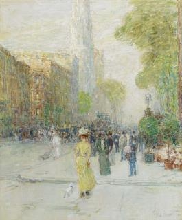 Childe Hassam - New York Street Scene
