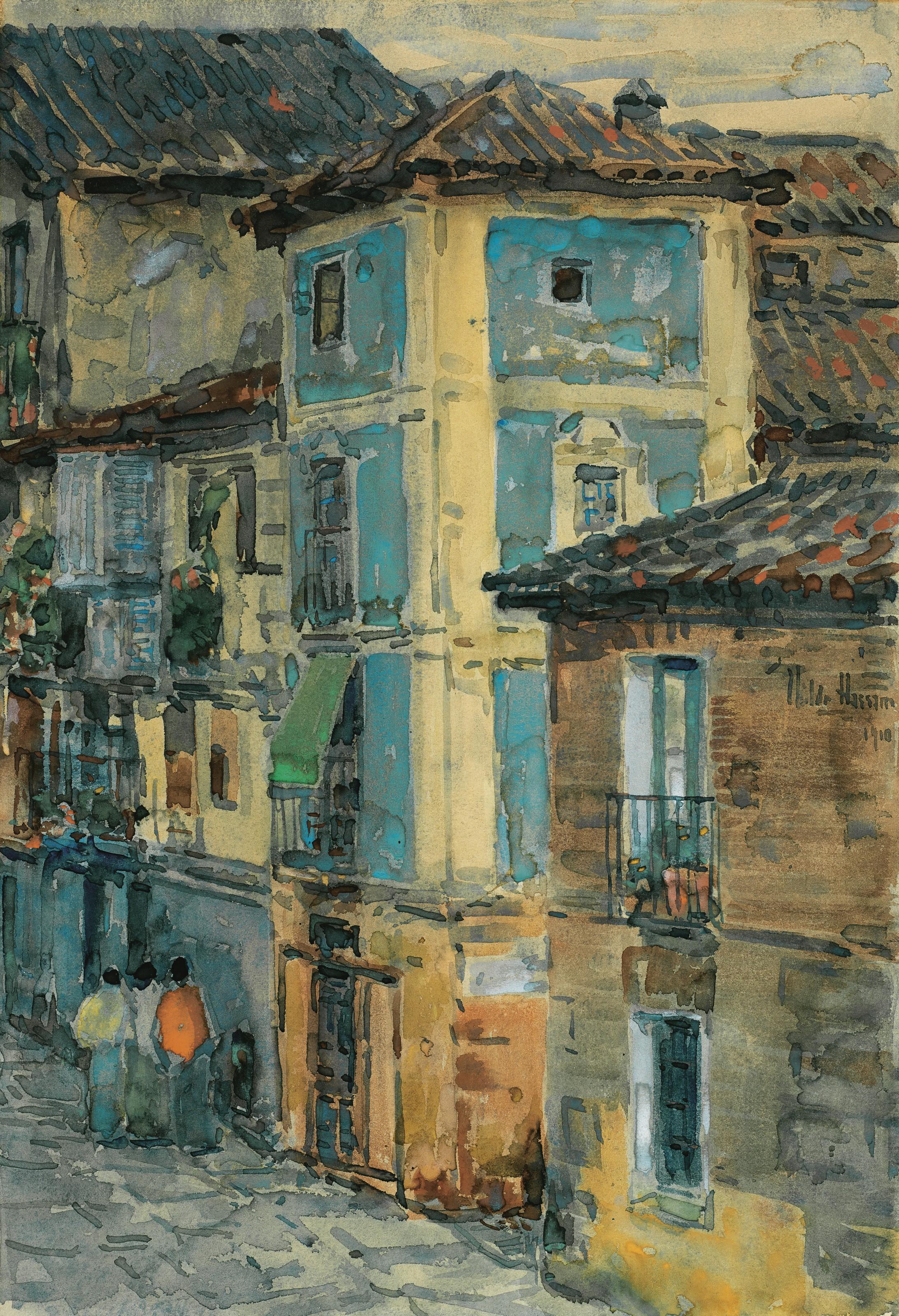 Childe Hassam - Street Scene, Spain