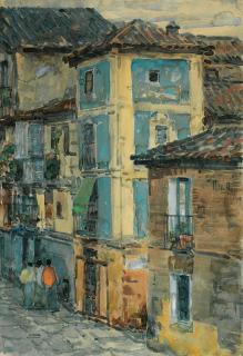 Childe Hassam - Street Scene, Spain