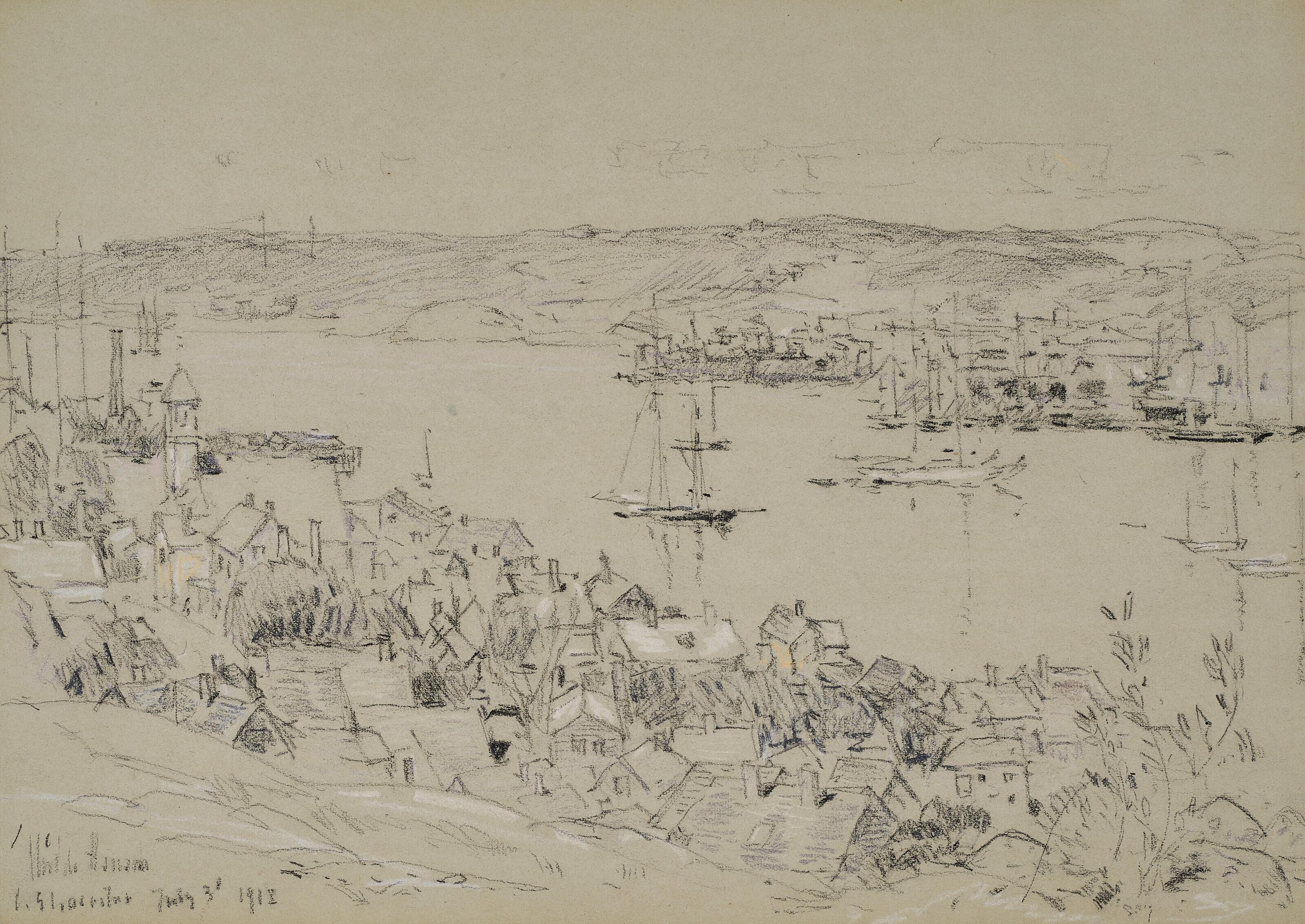 Childe Hassam - Study for \'Outer Harbor, Gloucester\'