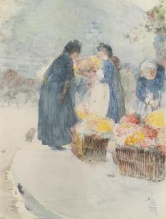 Childe Hassam - The Flower Seller