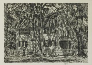 Childe Hassam - The Lion Gardiner House, Easthampton (Cortissoz/Clayton 159)