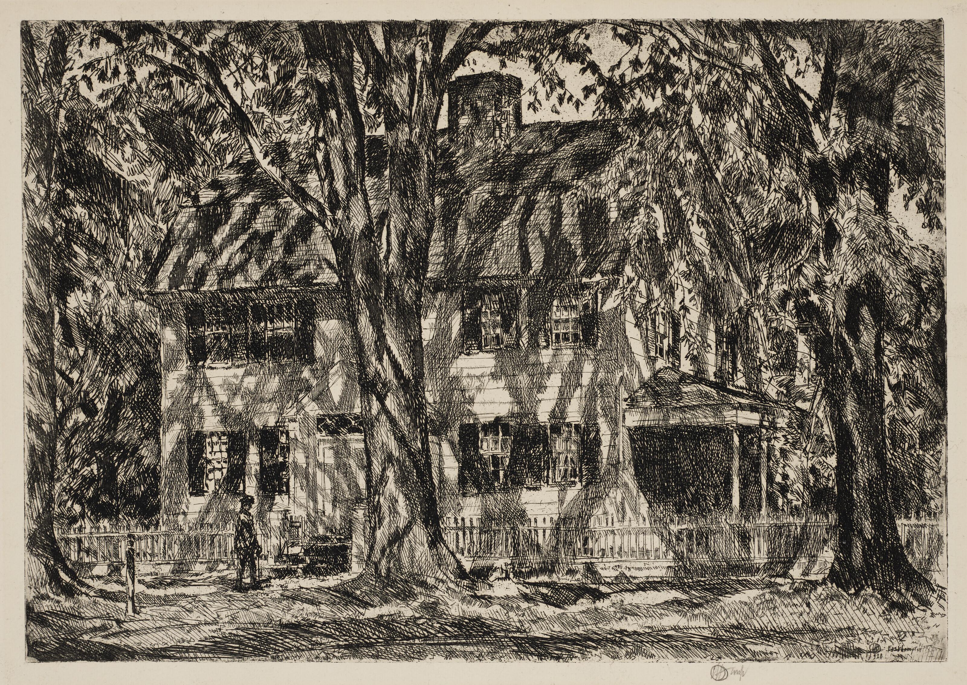 Childe Hassam - The Lion Gardiner House, Easthampton