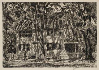 Childe Hassam - The Lion Gardiner House, Easthampton