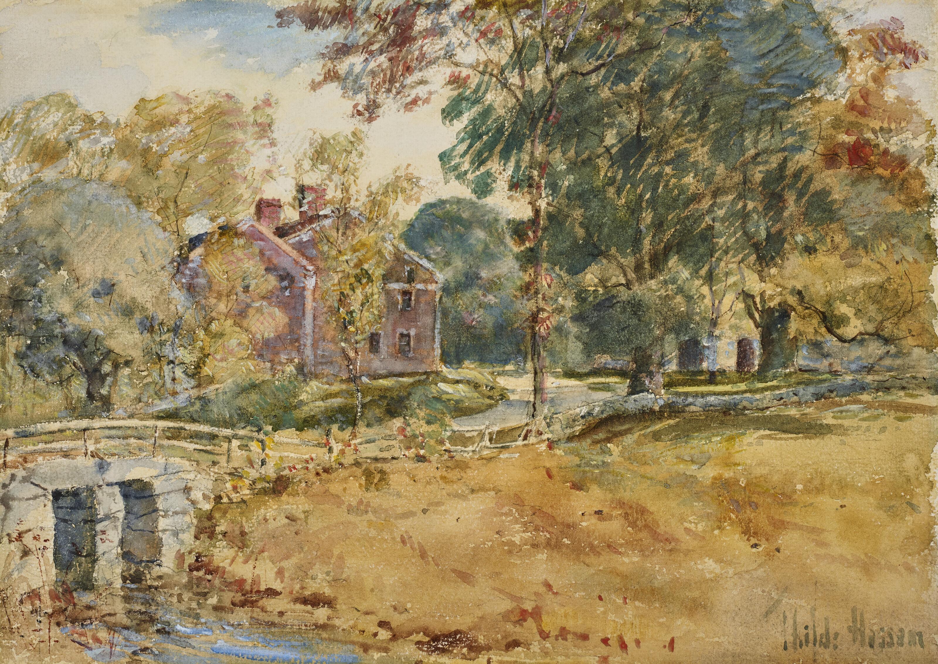 Childe Hassam - Wayside Inn, Sudbury, Massachusetts