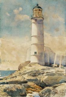 Childe Hassam - White Island Light, Isles of Shoals