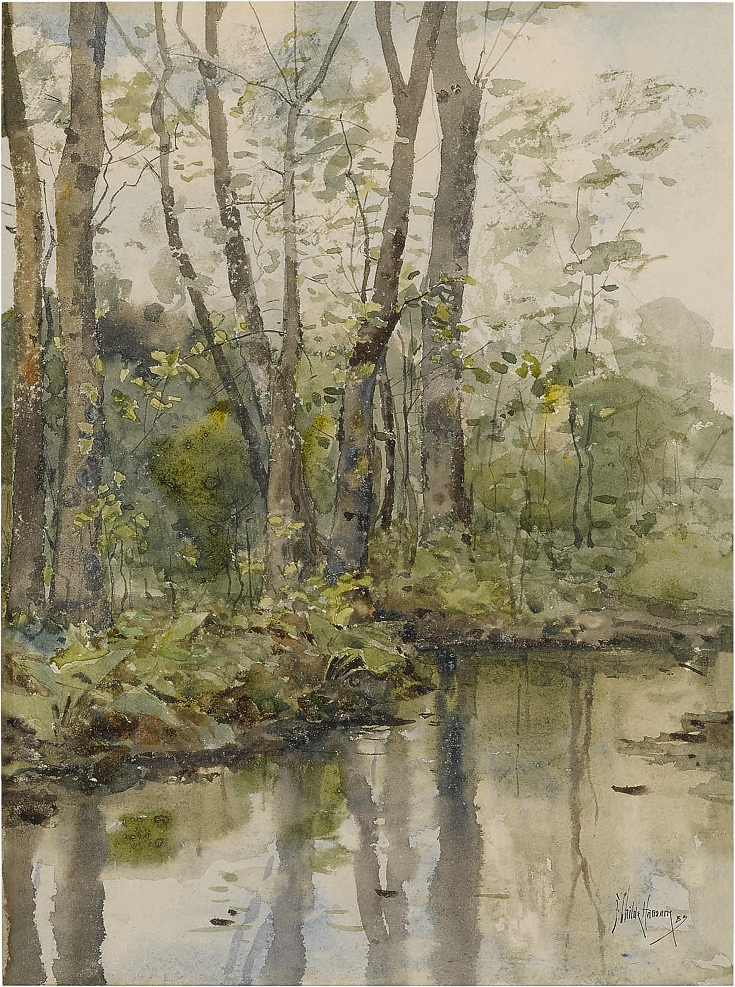 Childe Hassam - Woodland Stream