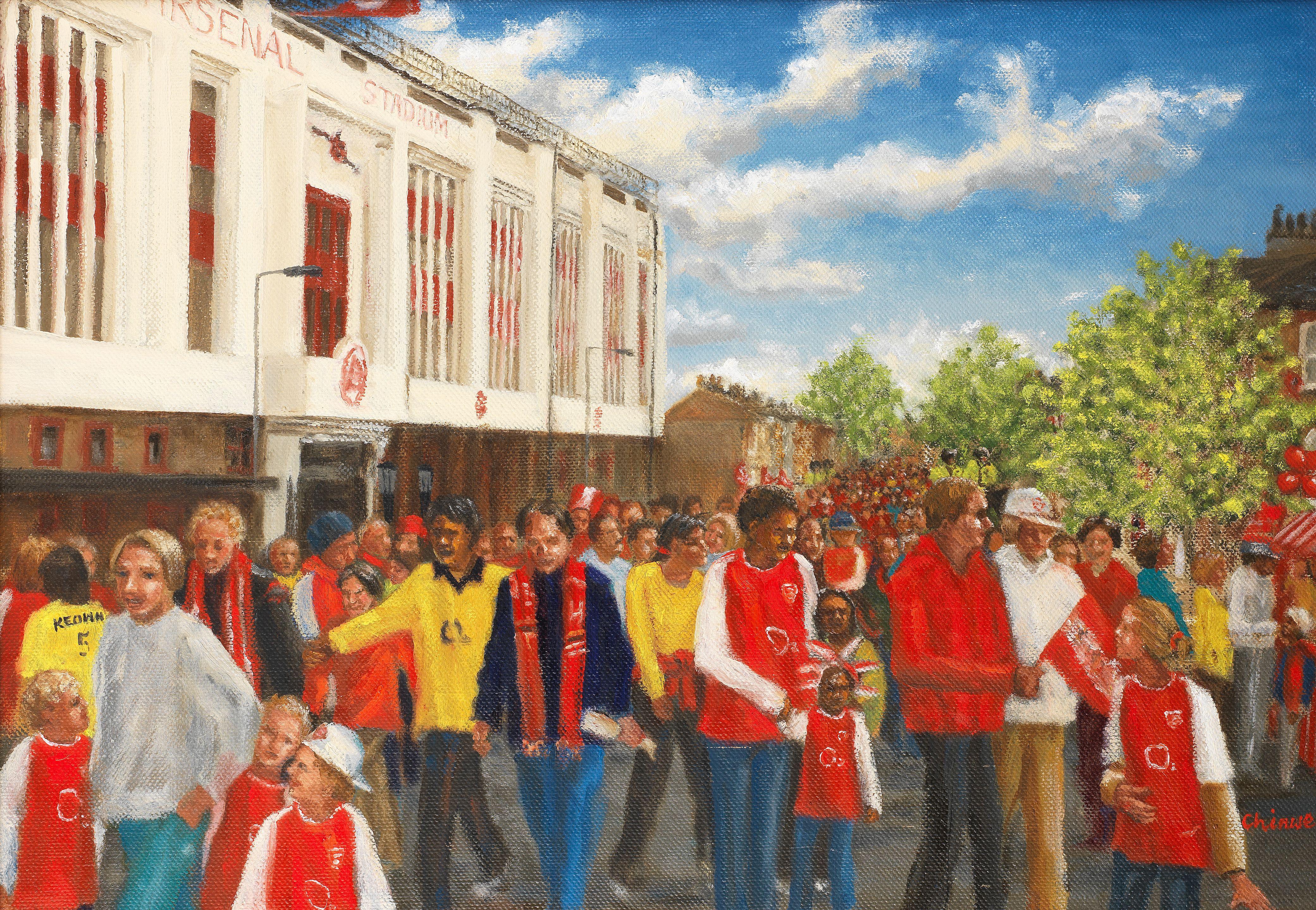 Chinwe Ifeoma Chukwuogo-Roy Mbe - Nwankwo Kanu and other fans on Match Day at Highbury stadium