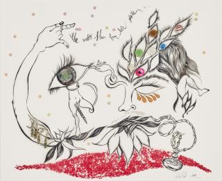 Chitra Ganesh - Untitled (The Webs Flew from Her Fists)