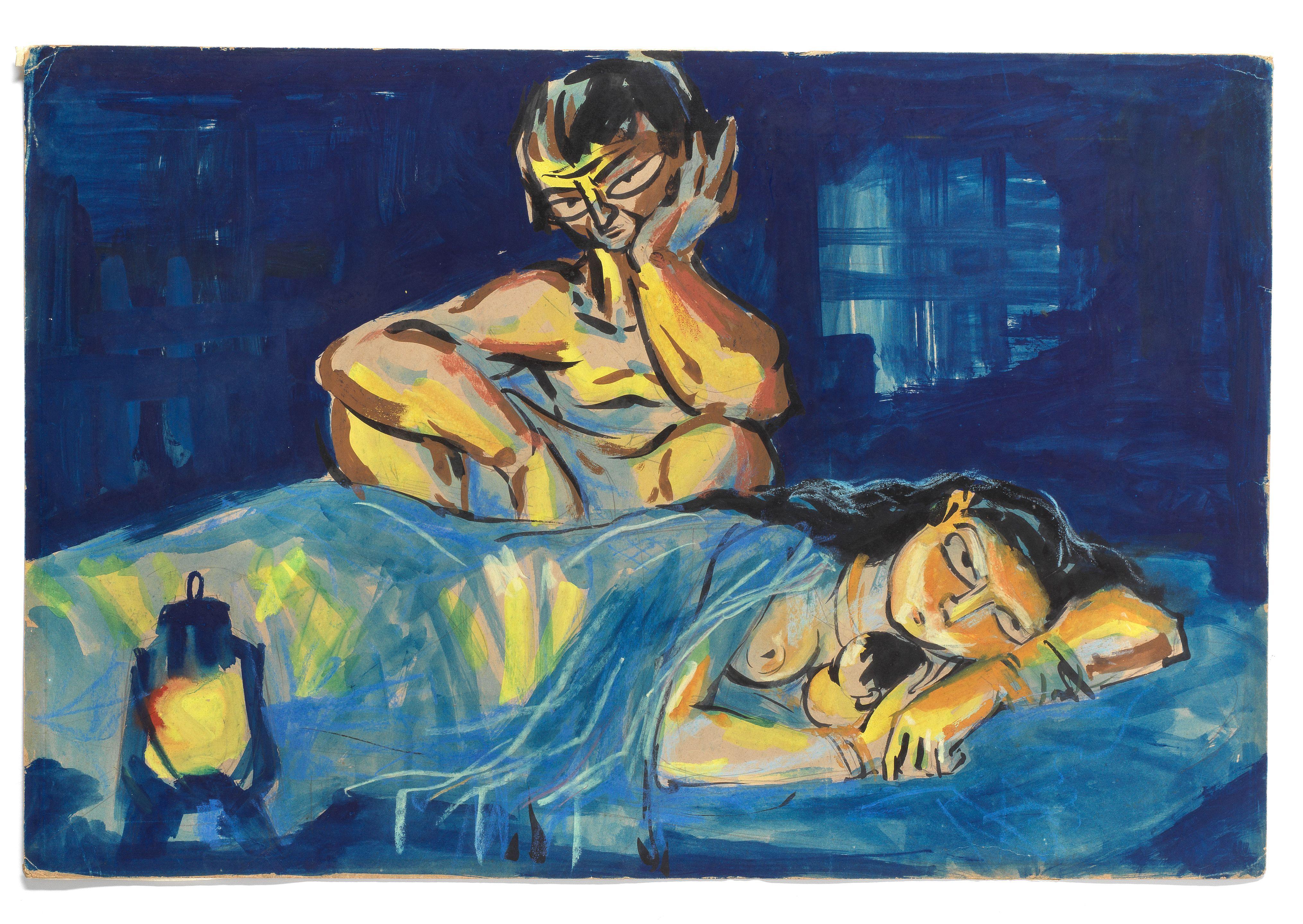 Chittaprosad Bhattacharya - Untitled (Figures)