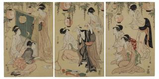 Chobunsai Eishi - A Parody Of Yuranosuke In The Pleasure Quarters