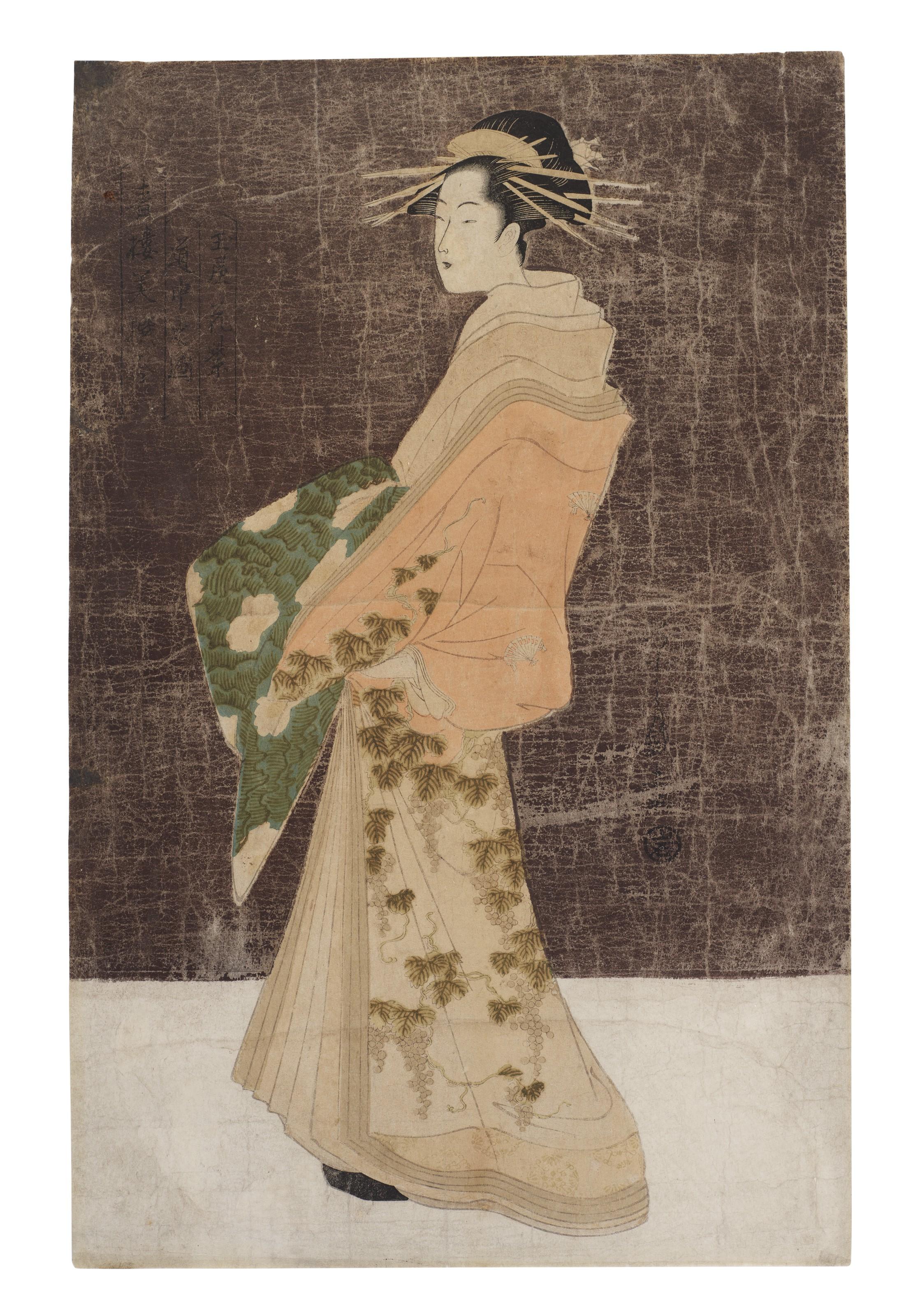 Chobunsai Eishi - Dochu No Zu, Tamaya Hanamurasaki (The Courtersan Hanamurasaki Of The Tamaya House Parading)