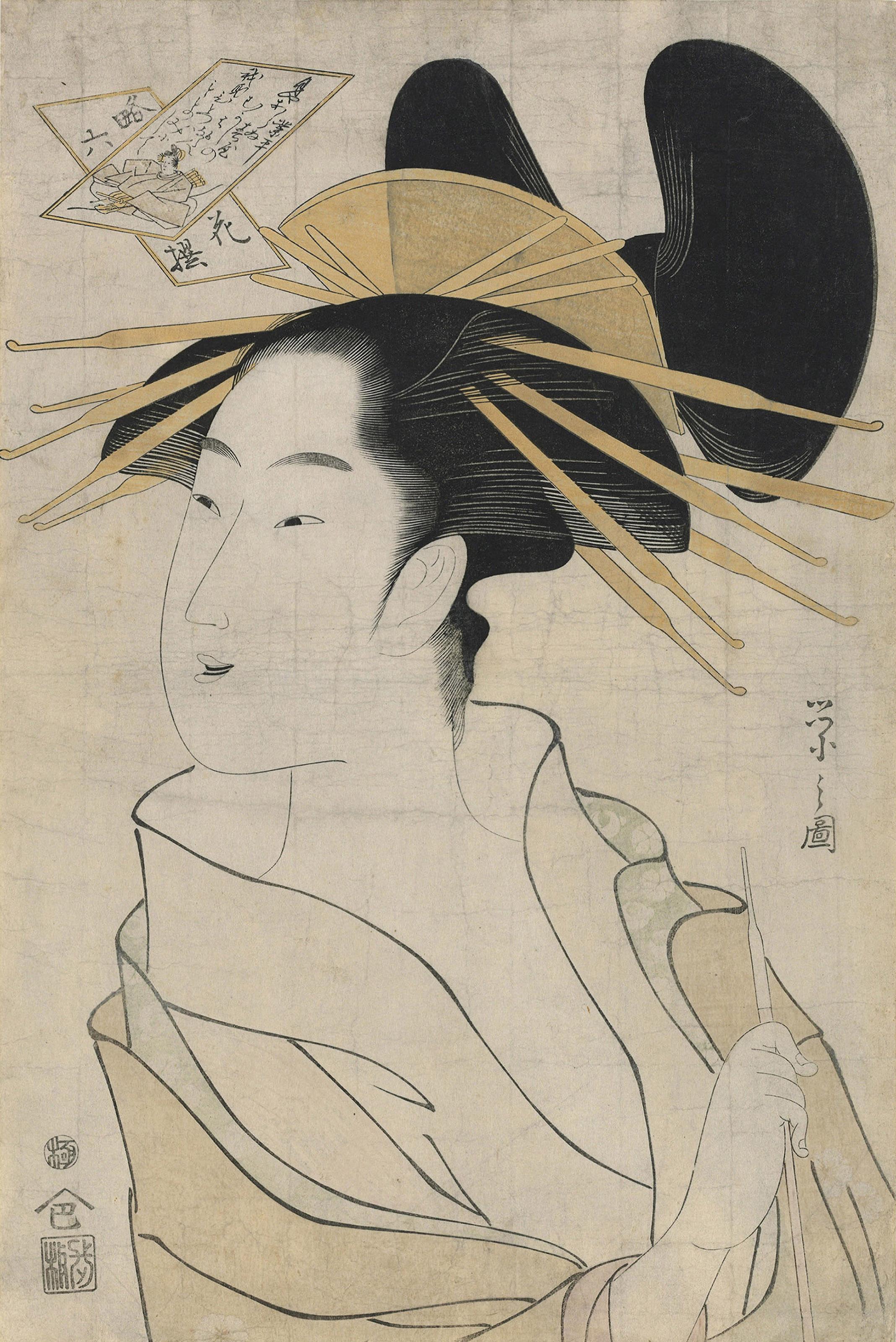 Chobunsai Eishi - Portrait of a Courtesan