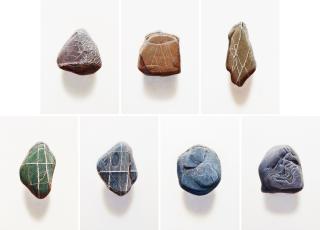 Chou Chu-Wang - Rainbow Stones (Set Of Seven Pieces)(Painted In 2014)