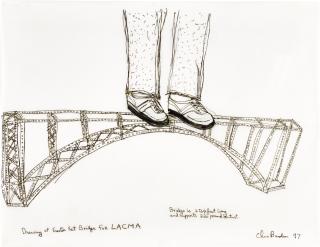 Chris Burden - Drawing Of Erector Set Bridge For Lacma