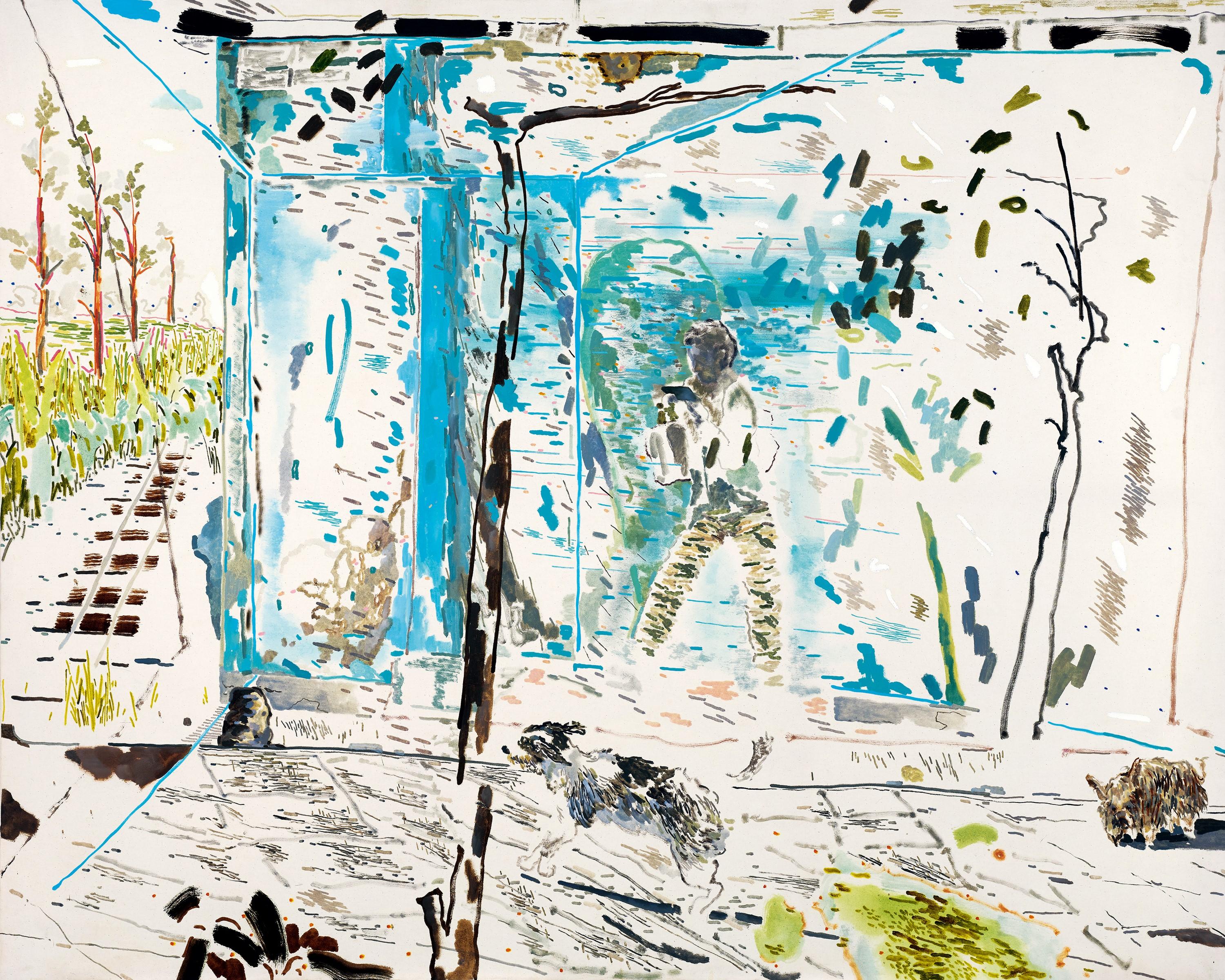 Chris Huen Sin Kan - Walking Along A Pale Green Walkway(Painted In 2015)