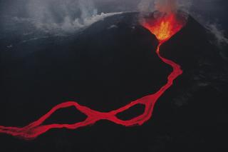 Chris Johns - Eruption, Virunga Mountains, Great Rift Valley, Zaire, 1990