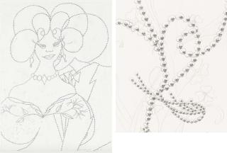 Chris Ofili - Afro lips to cheek