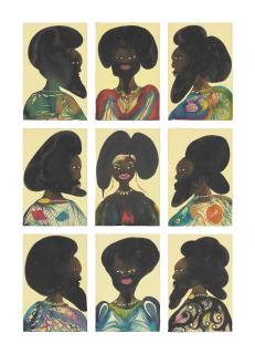Chris Ofili - Afro Muses: Harem 6