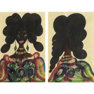 Chris Ofili - Untitled; 2 Works