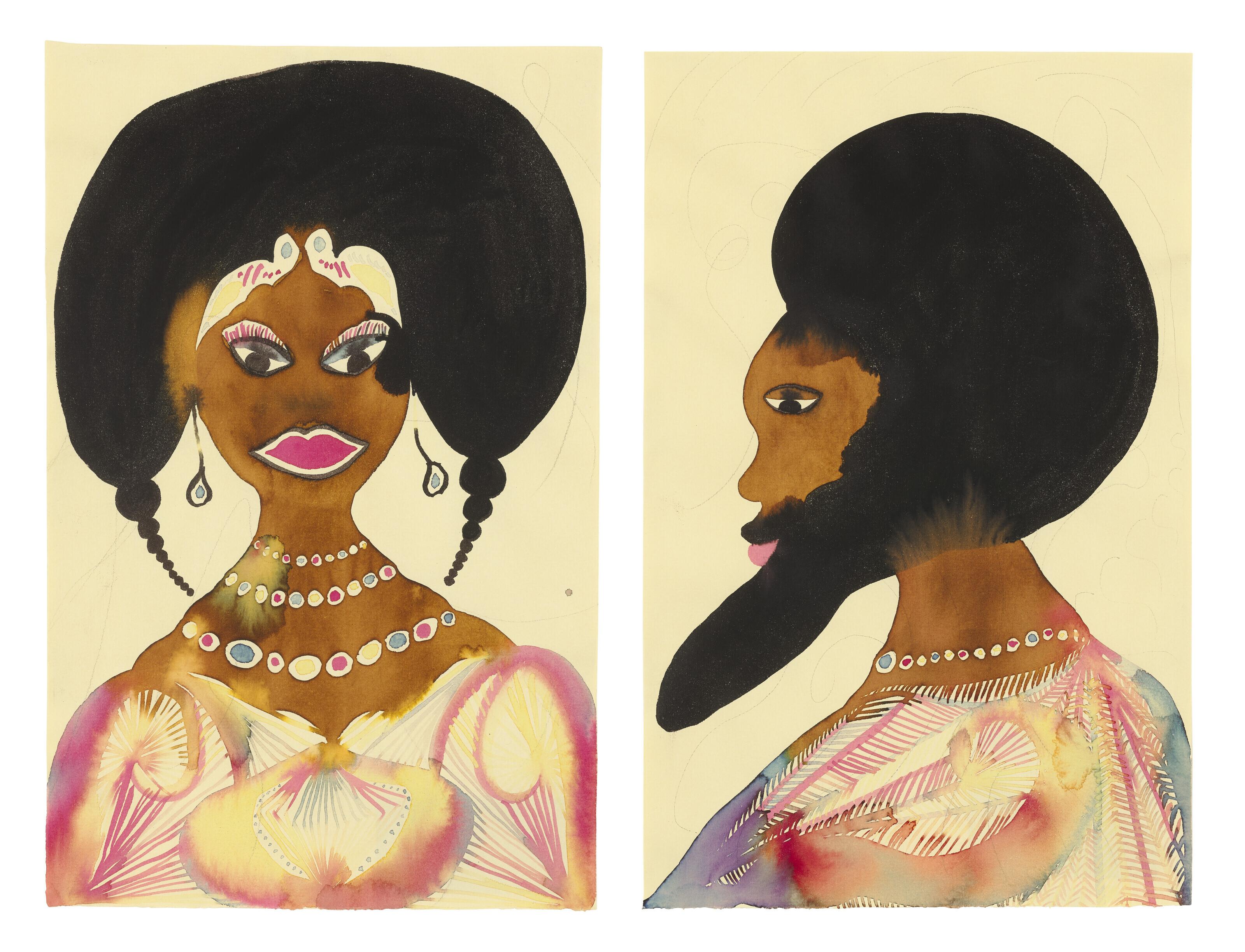 Chris Ofili - Untitled (Diptych)