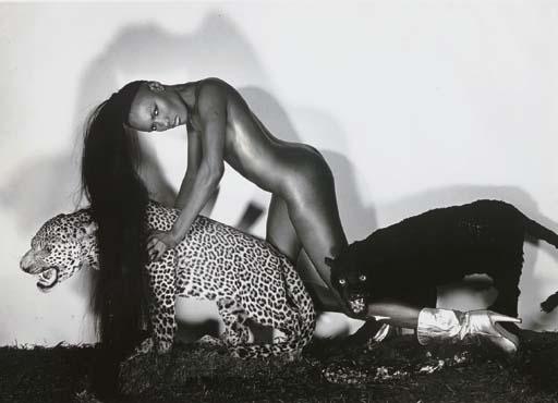 Chris Von Wangenheim - Grace Jones with Leopard, 1977