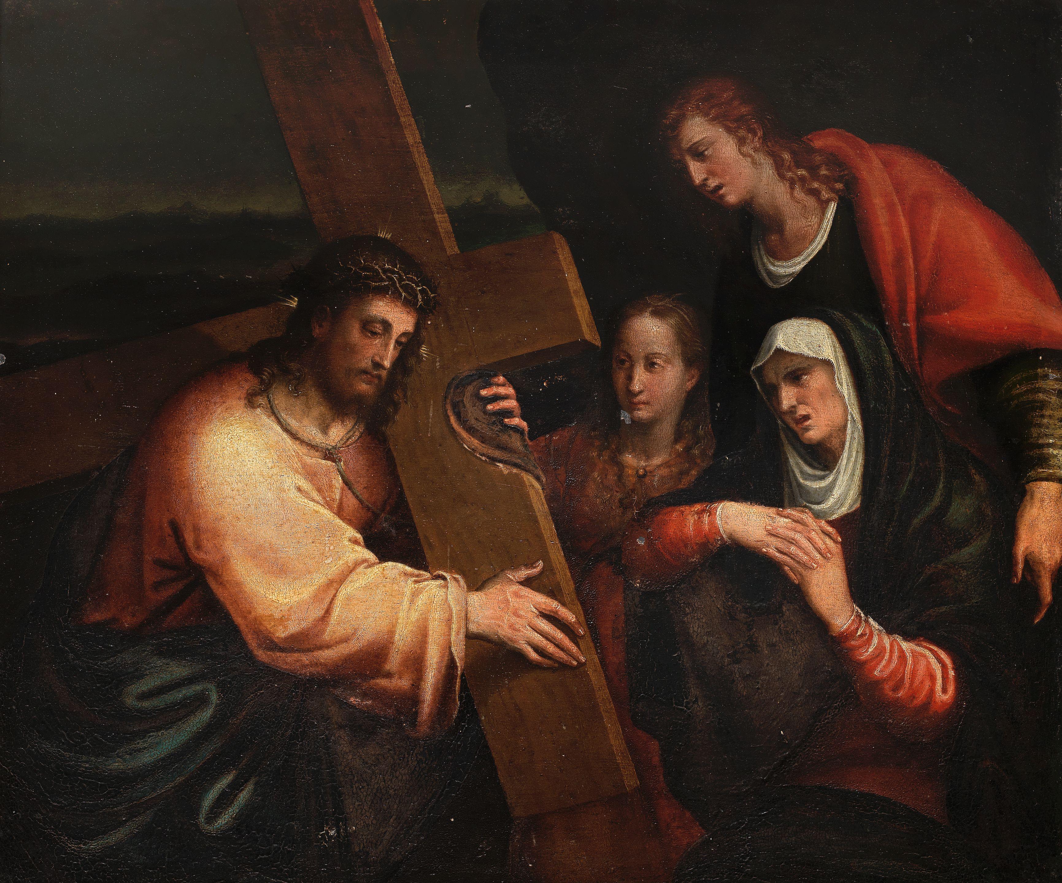 Christ on the Road to Calvary with the Virgin Mary, Saints Mary Magdalene and John the Baptist