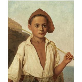 Christen Købke - Danish En Fiskerdreng Fra Capri (A Capri Fisherman)