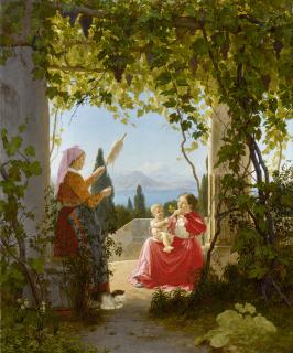 Christen Købke - En Pergola paa Capri (A Pergola on Capri)