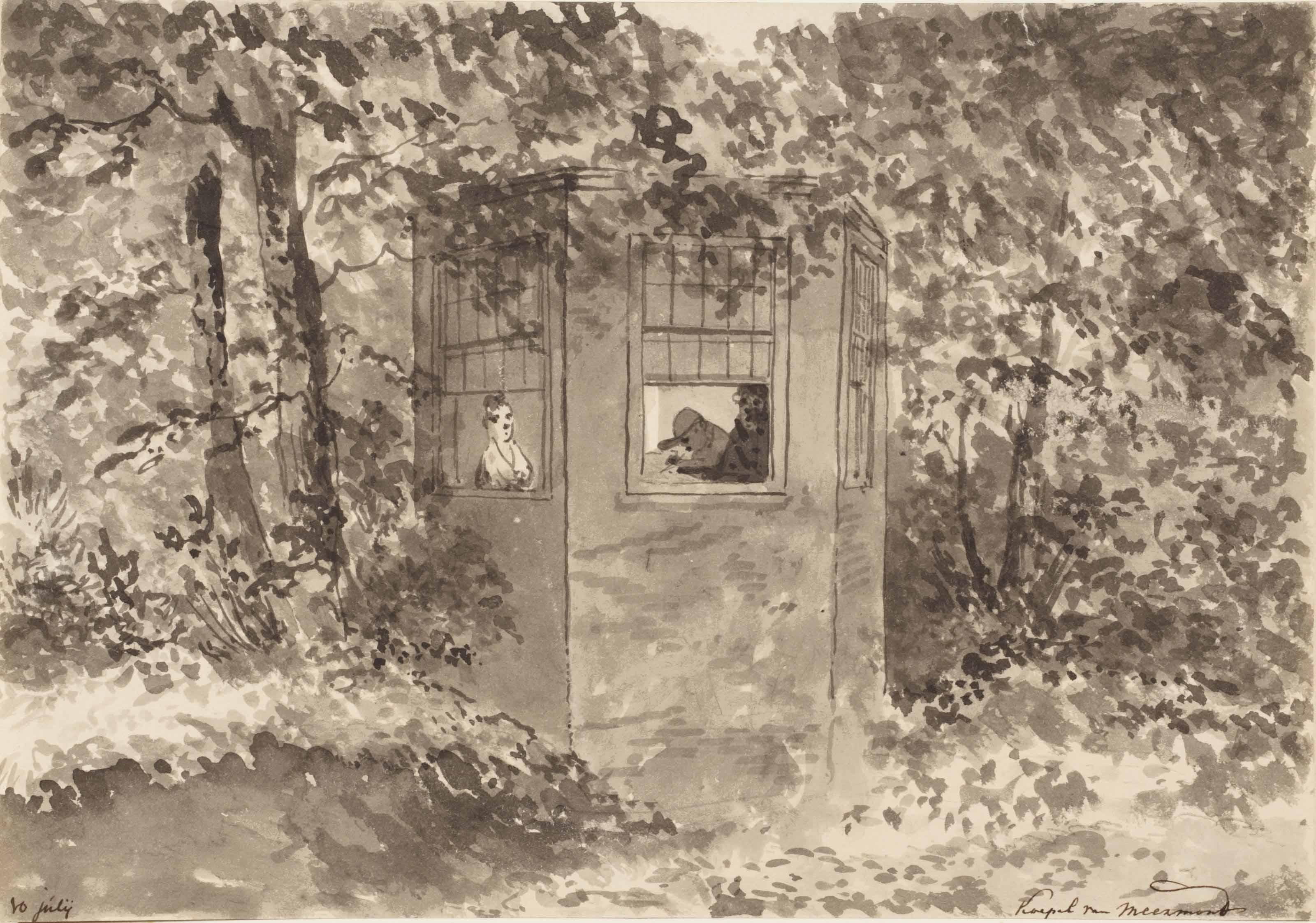 Christiaan Andriessen - A Page From The Artist\'S Illustrated Diary: A Tea House