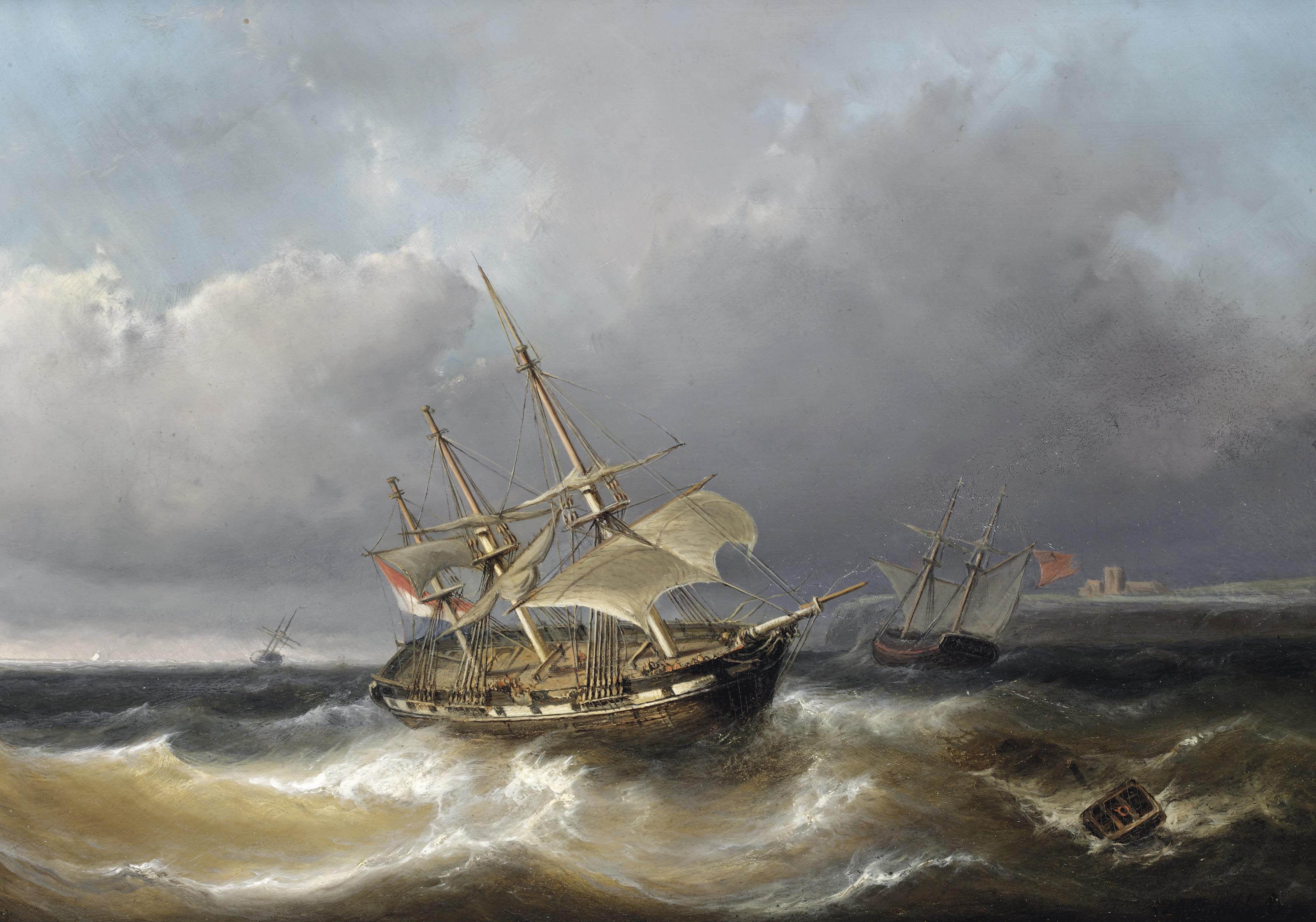 Christiaan Lodewijk Willem Dreibholtz - Caught in rough seas