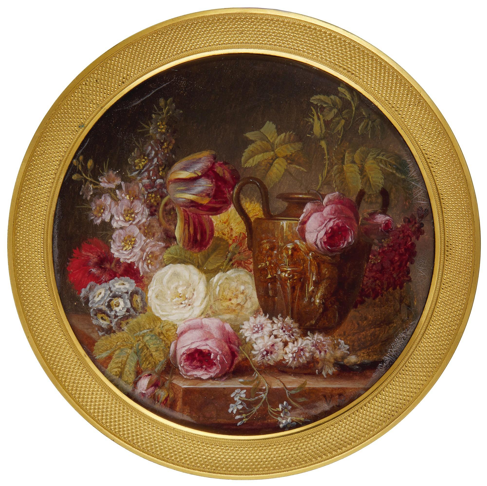 Christiaen Van Pol - Still Life With Flowers And An Antique Urn, Circa 1805