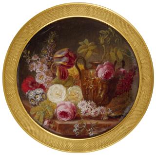 Christiaen Van Pol - Still Life With Flowers And An Antique Urn, Circa 1805