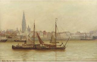 Christian-Aleth Björn - A view of Antwerp harbour